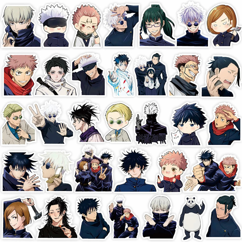 80pcs Jujutsu Kaisen Waterproof Anime Stickers