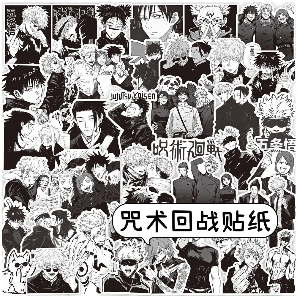 80pcs Jujutsu Kaisen Waterproof Anime Stickers