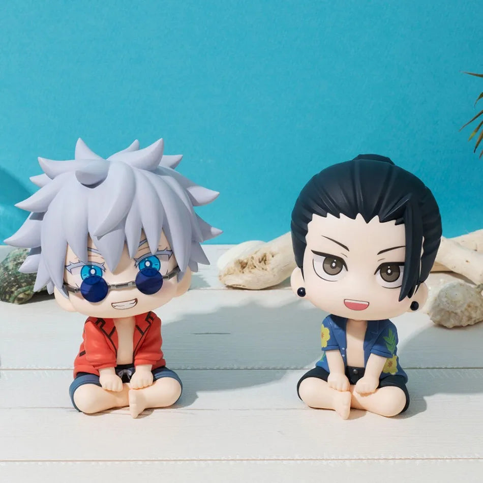 Anime JJK Geto Suguru & Satoru Gojo figures Sitting pose