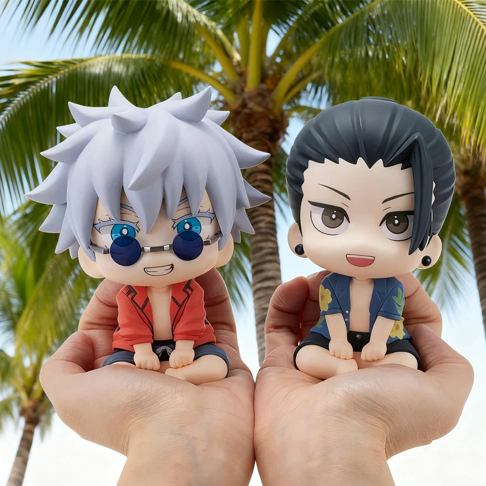 Anime JJK Geto Suguru & Satoru Gojo figures Sitting pose