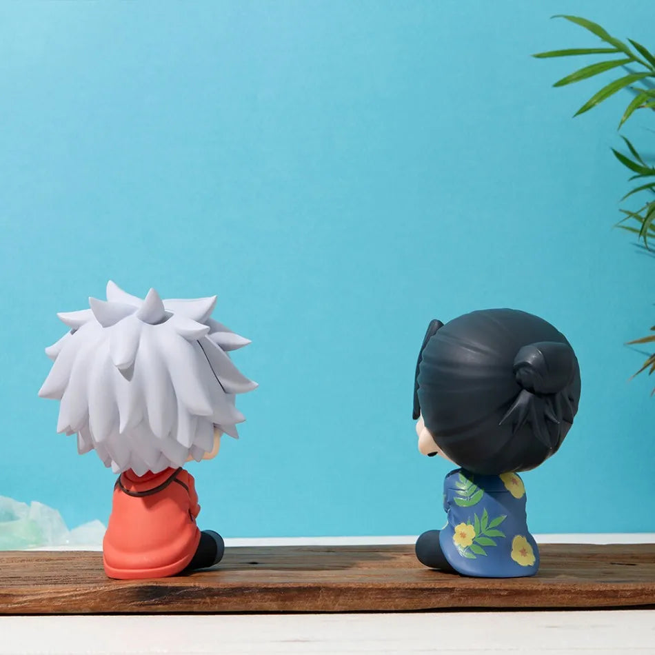 Anime JJK Geto Suguru & Satoru Gojo figures Sitting pose