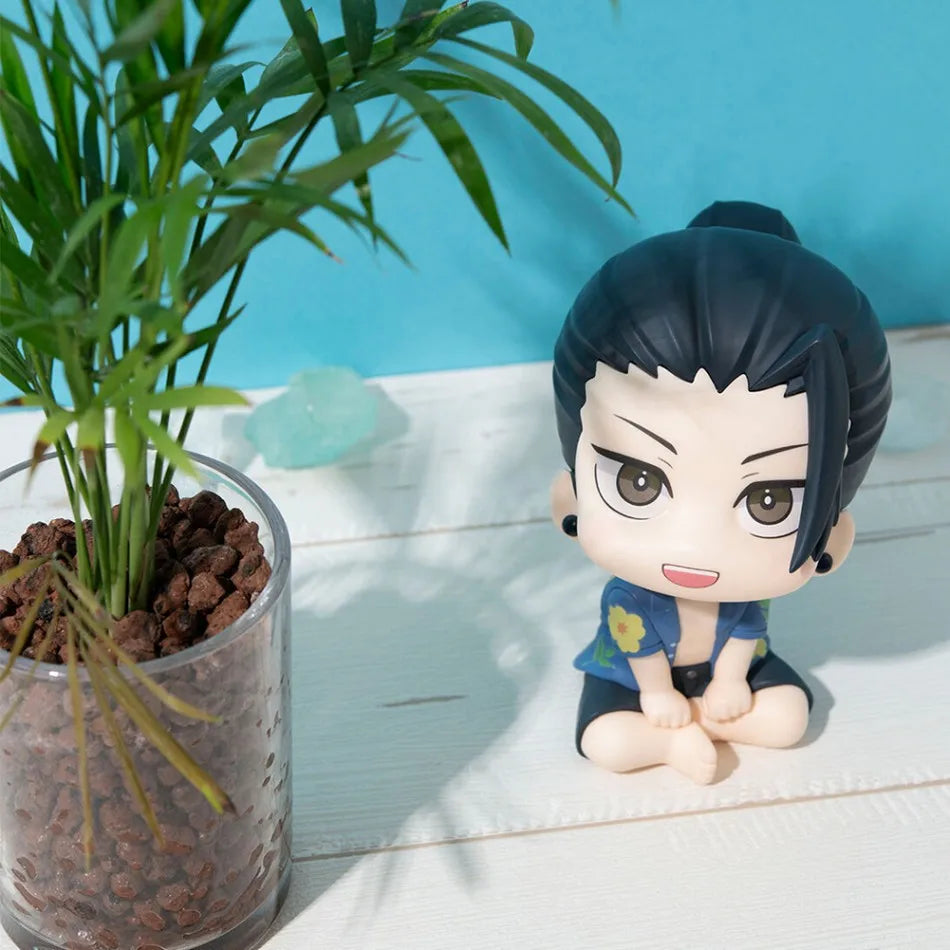Anime JJK Geto Suguru & Satoru Gojo figures Sitting pose