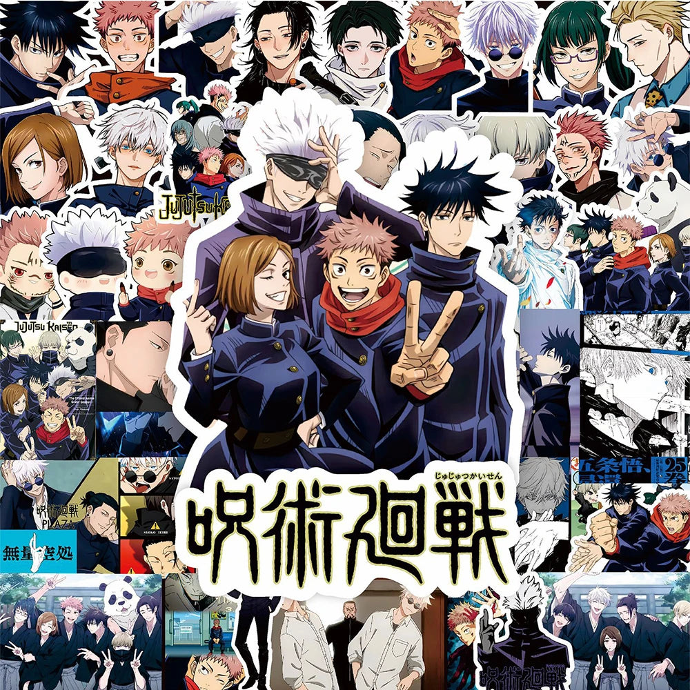 80pcs Jujutsu Kaisen Waterproof Anime Stickers